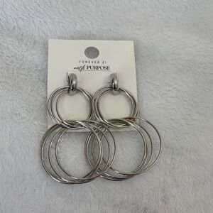 Forever 21 Multi-Hoop Silver Earrings
